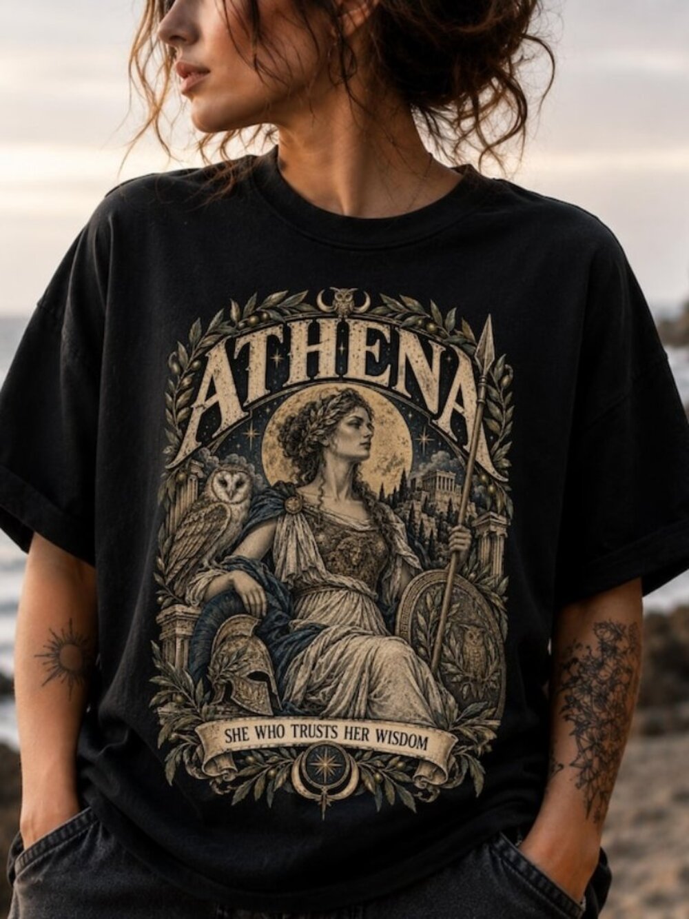 Athena Goddess Energy Greek Mythology Tee